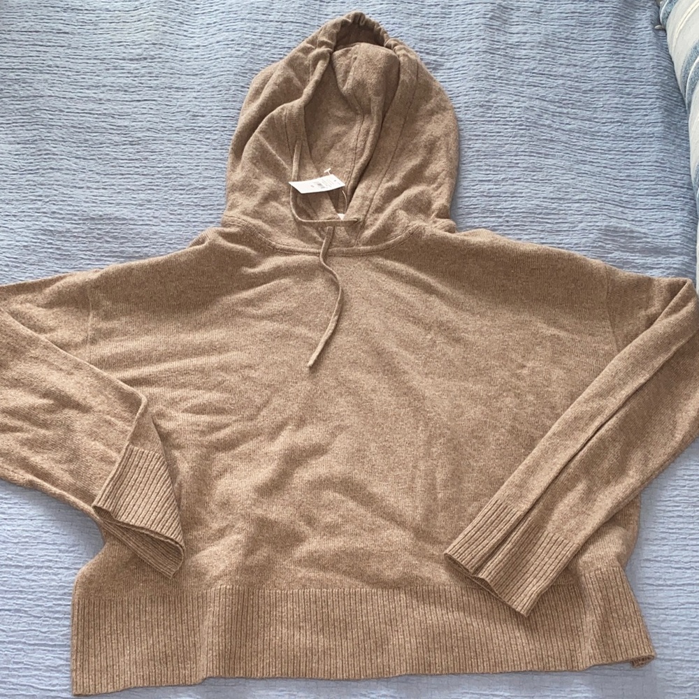 Cozy Tan Hooded Sweater